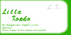 lilla kopko business card